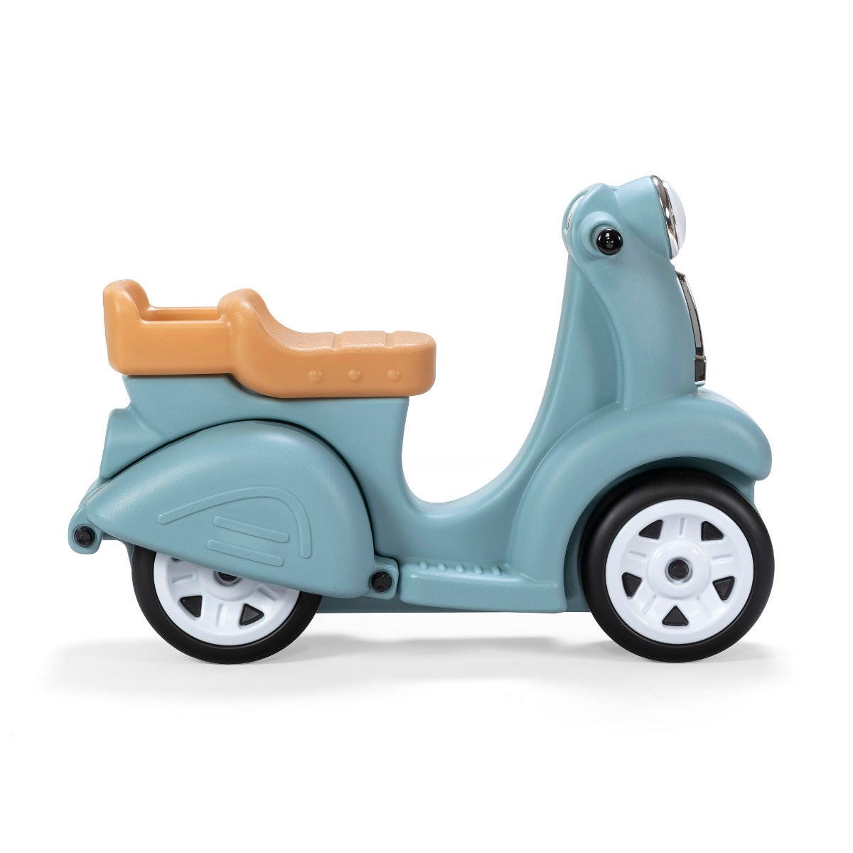 Ride Along Scooter Aqua side view.