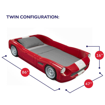 Roadster Toddler to Twin Bed Red twin configuration