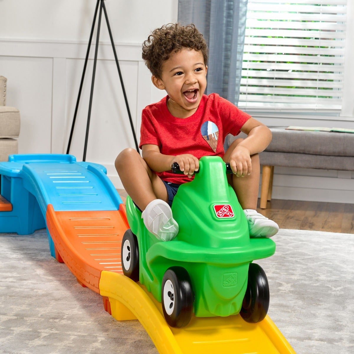 Racing Green Up & Down Roller Coaster indoors