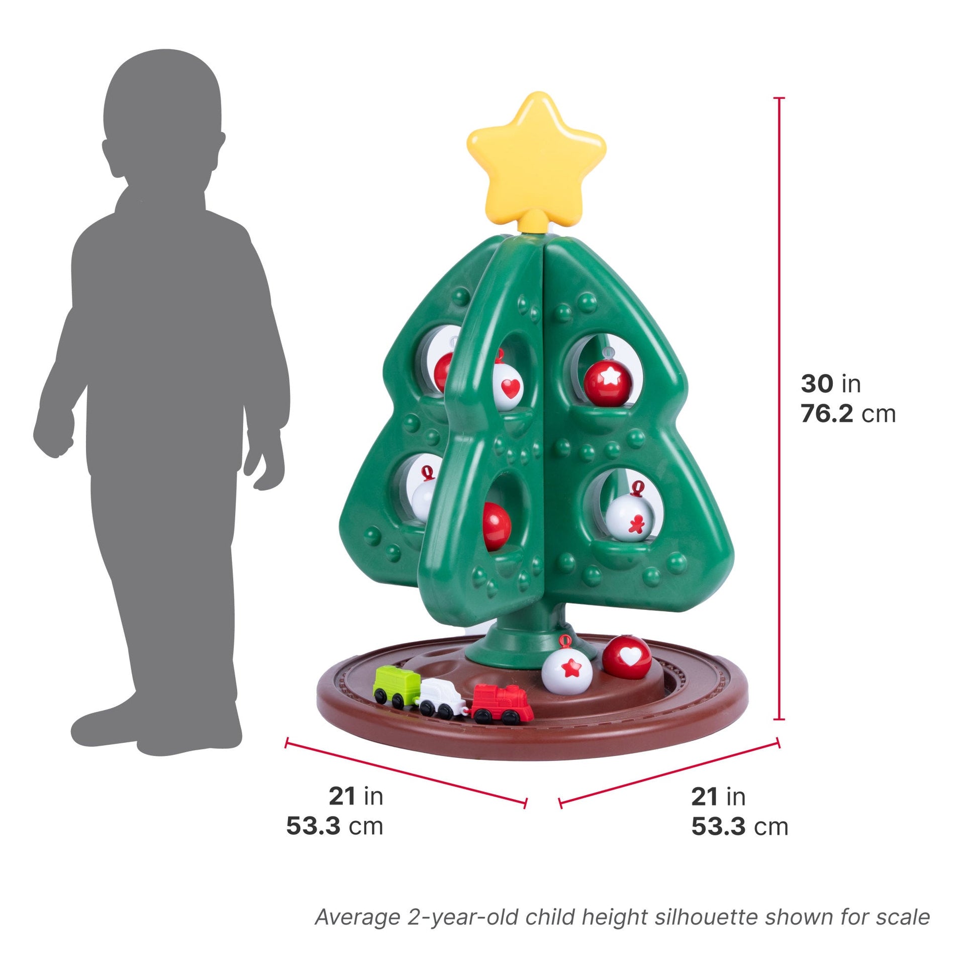 My First Christmas Tree™ with Red & White Ornaments dimensions