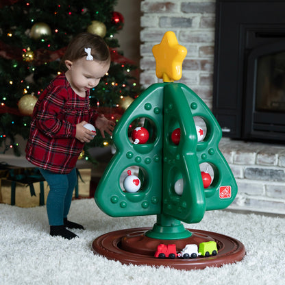 My First Christmas Tree™ with Red & White Ornaments  child decorating