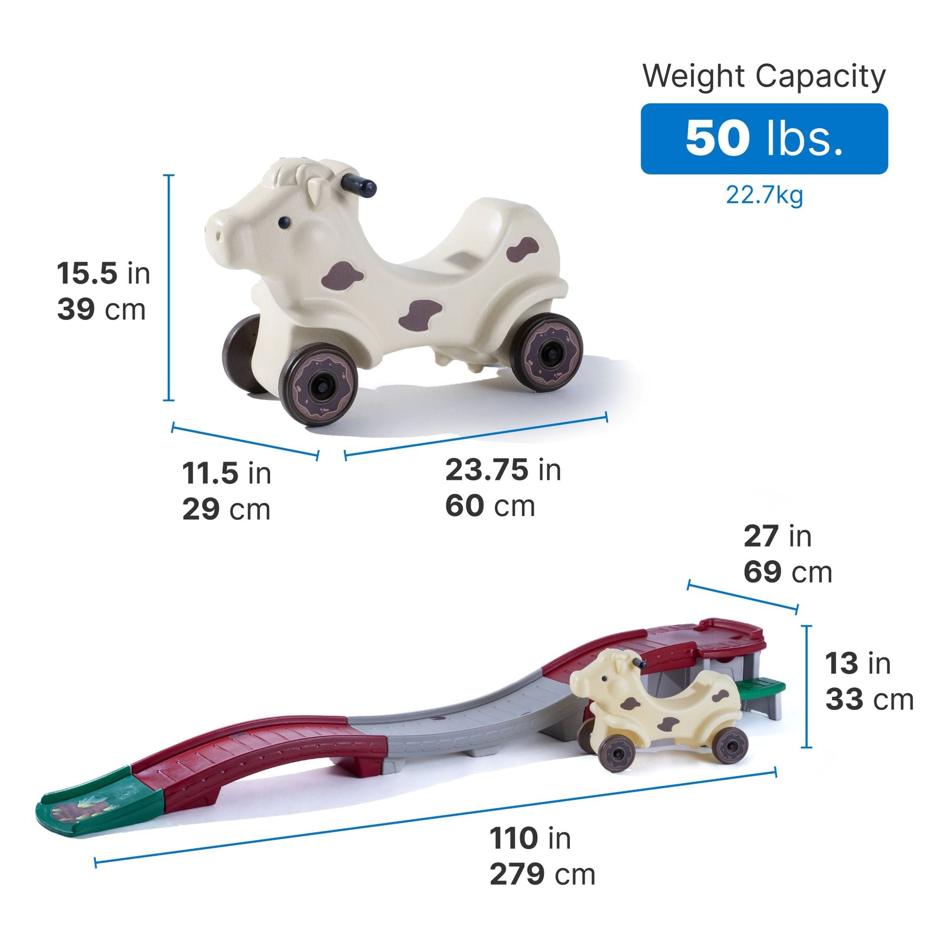 Farm Friends Up & Down Roller Coaster™ dimensions