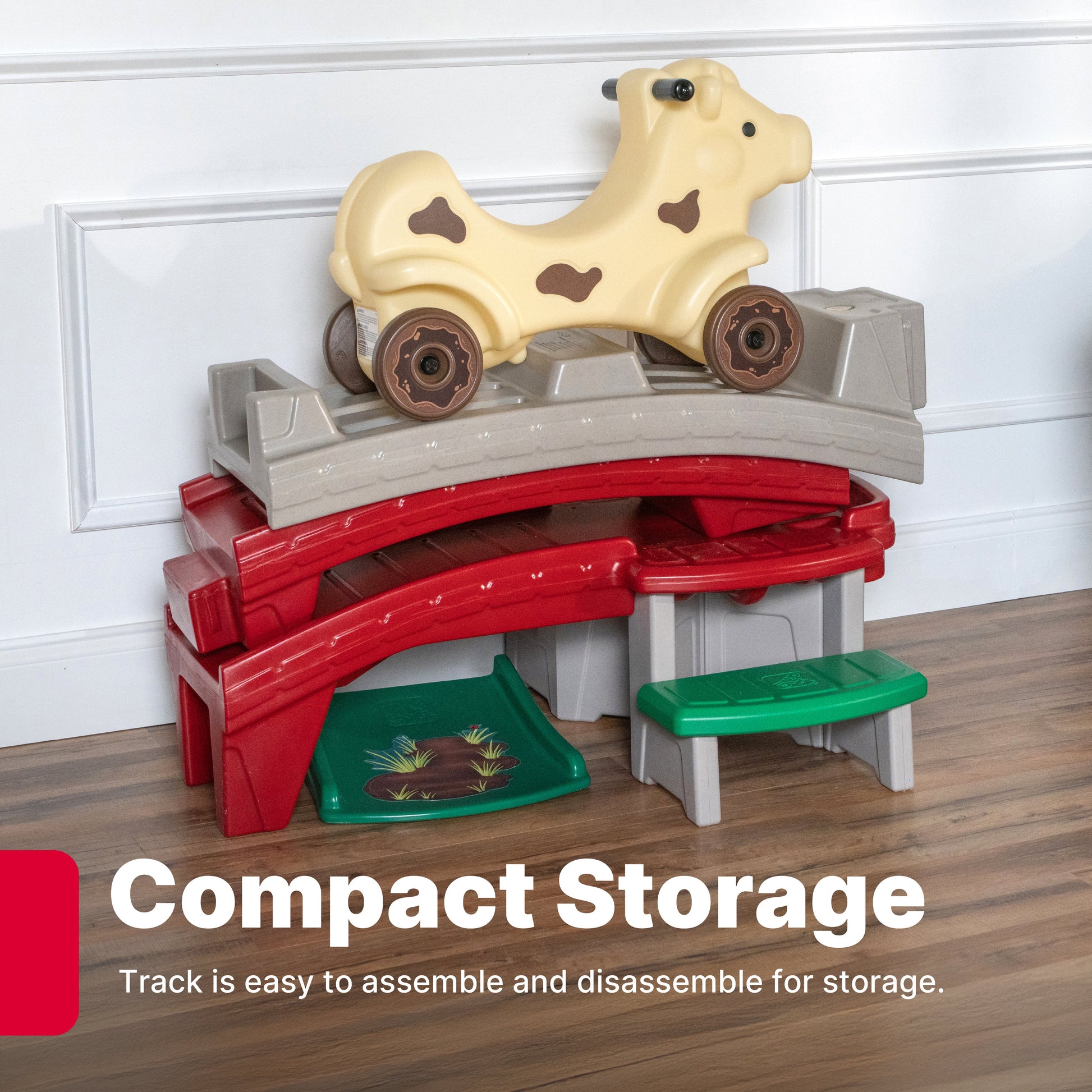 Farm Friends Up & Down Roller Coaster™  can be disassembled for compact storage
