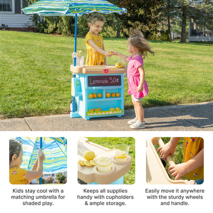 My First Lemonade Stand™ with cupholders, umbrella, sturdy wheels and handle