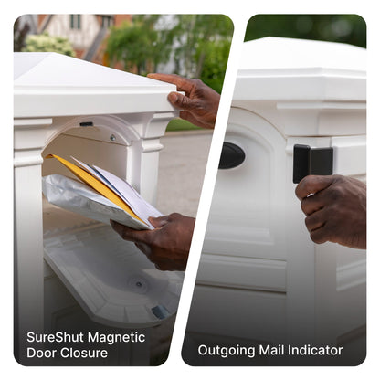 Atherton Reserve Storage Mailbox with magnetic door closure and outgoing mail indicator