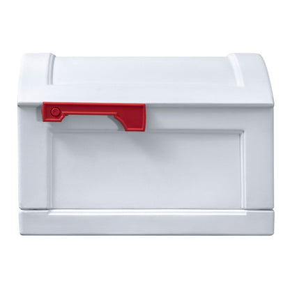 Town-to-Town XL Post-Mount Mailbox™ - White side view