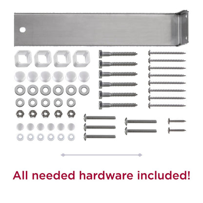 Atherton Grand™ Classic White Mail Post & XL Black Mailbox hardware included