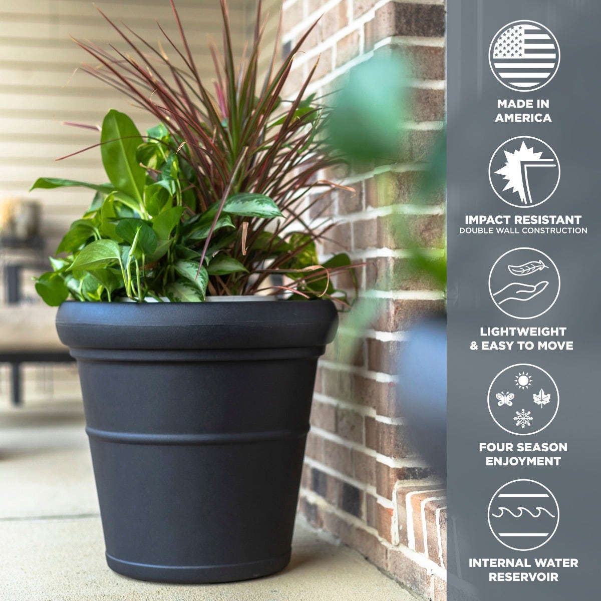Claremont Planter informational graphic.