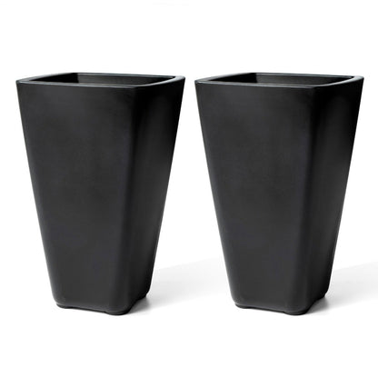 Bridgeview Tall Planter™  - Onyx Black 2 Pack