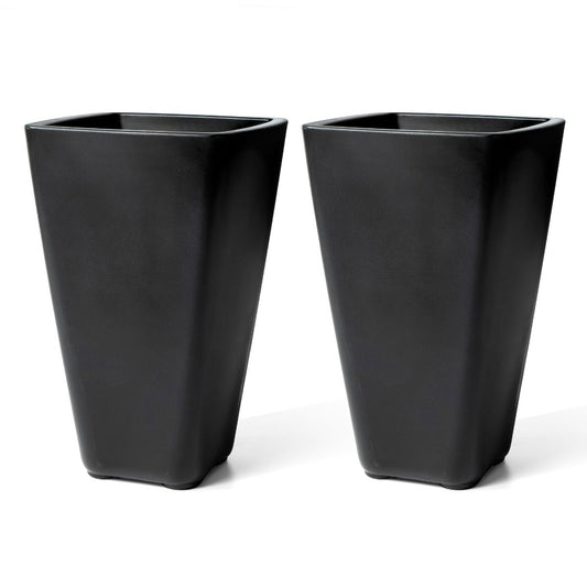 Bridgeview Tall Planter™  - Onyx Black 2 Pack