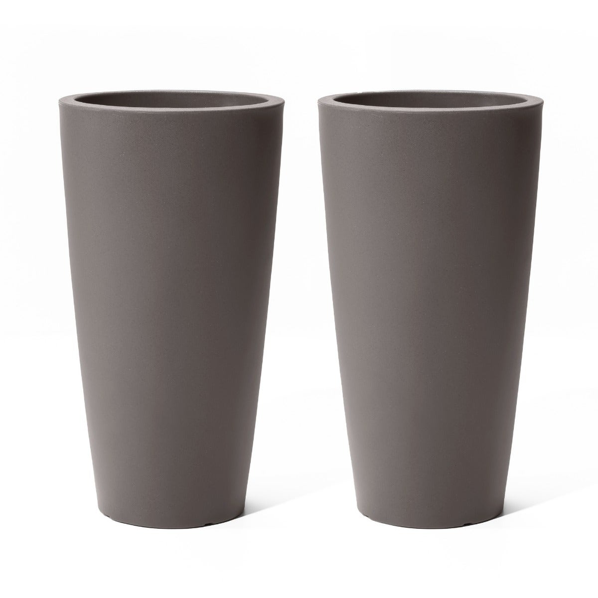 Tremont Tall Round Tapered Planter™ - Dark Cedar 2 Pack