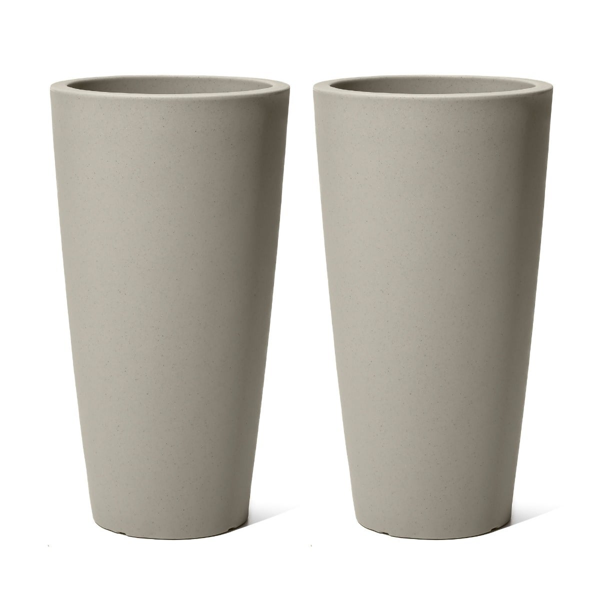 Tremont Tall Round Tapered Planter™ - Concrete Gray 2 Pack