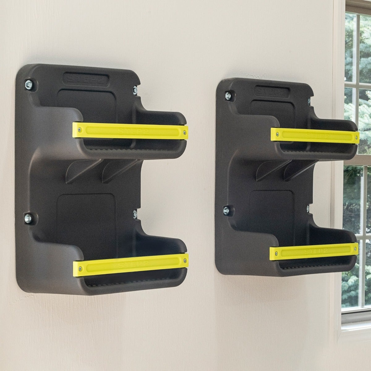 EverTough Vertical Wall Shelf 2 Pack mounted and empty