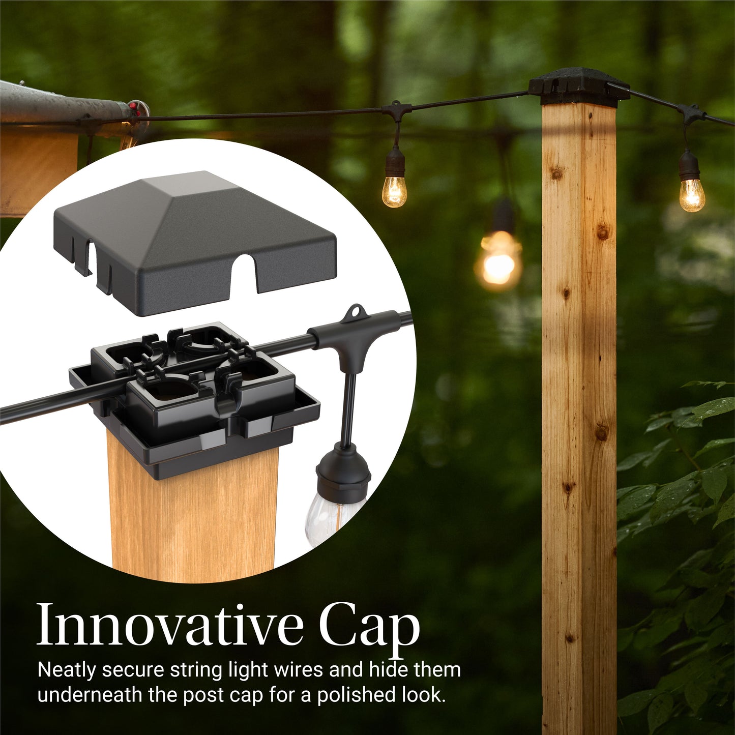 Firefly String Light Pole Stand with Planter™ (2pk)