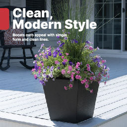 Tremont Short Square Planter™ 14" H x 15" W- Set of 2