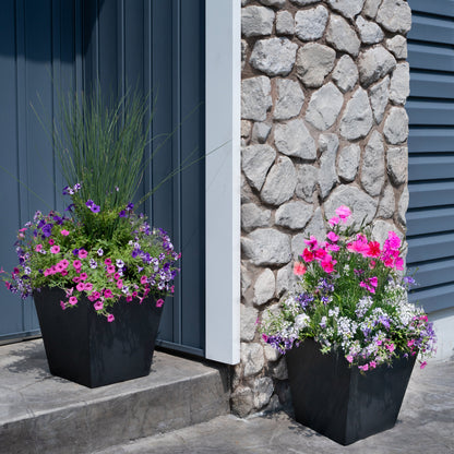 Tremont Short Square Planter™ 14" H x 15" W- Set of 2