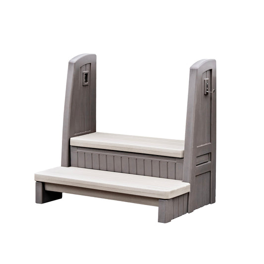 Hot Tub Storage Steps With Handrail