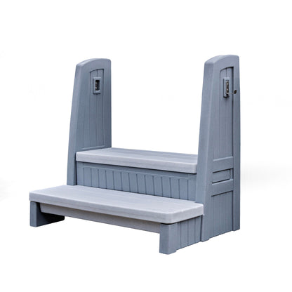 Hot Tub Storage Steps With Handrail