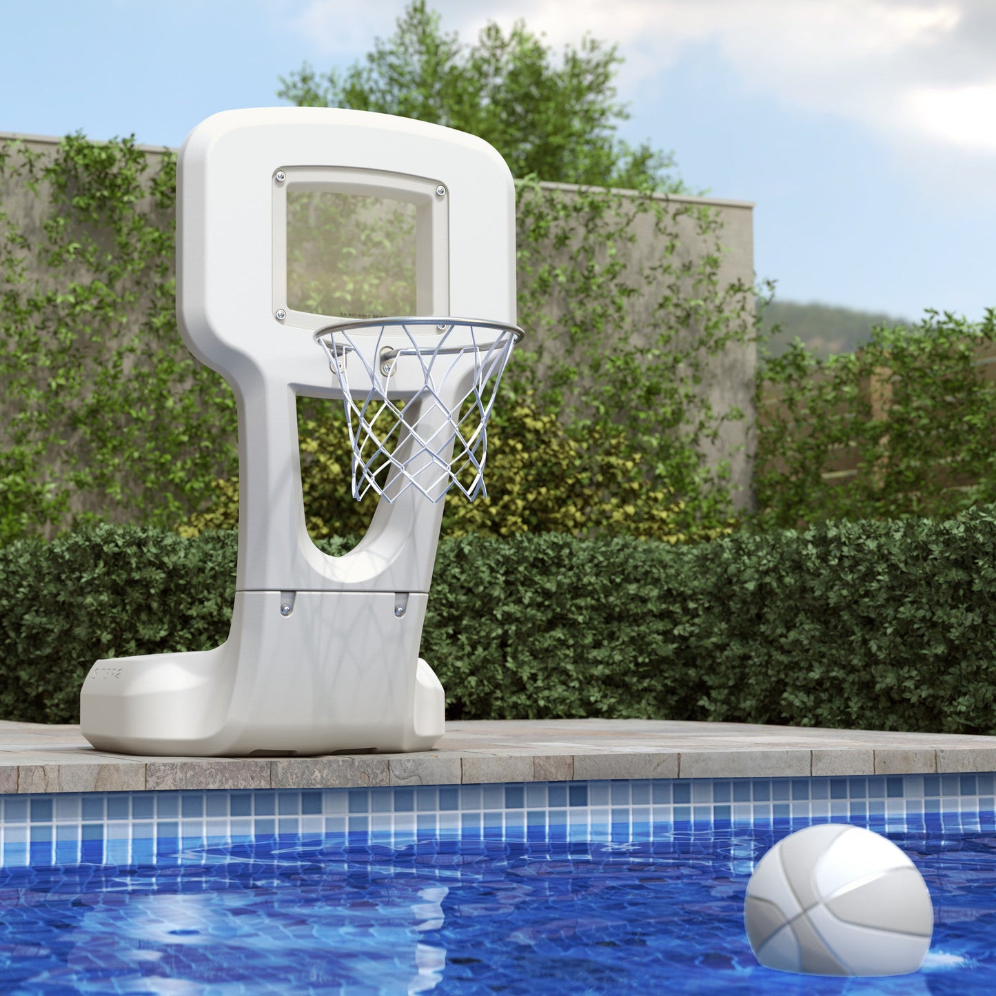 Vero Pool Basketball Hoop™ ready to use in pool