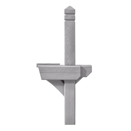 Highland Mail Post - Weathered Cedar side view
