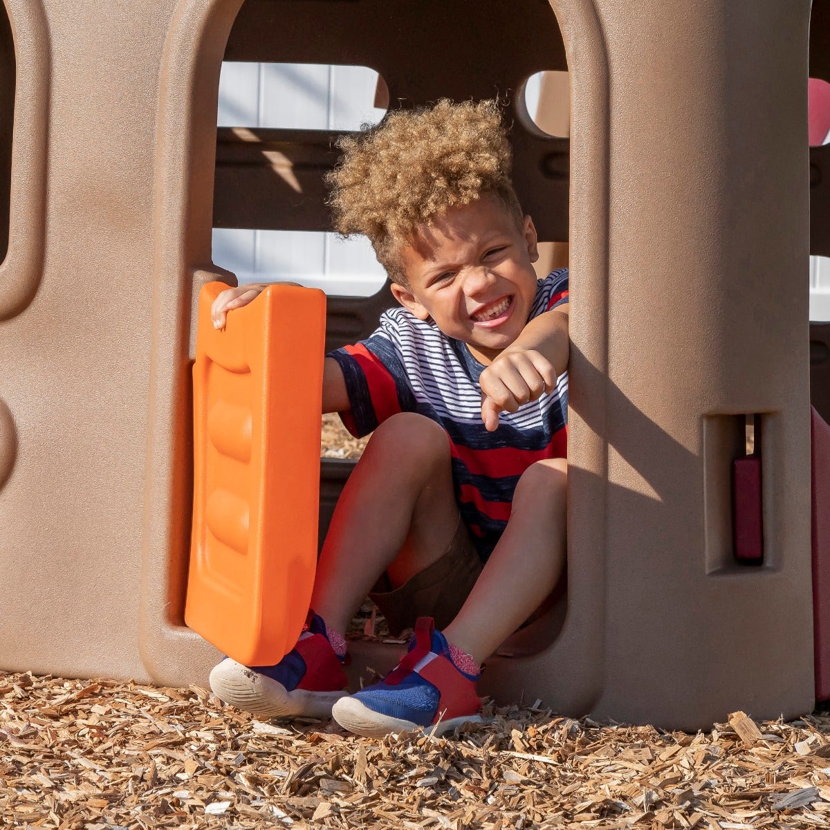 Naturally Playful™ Playhouse Climber & Swing Extension lower level door