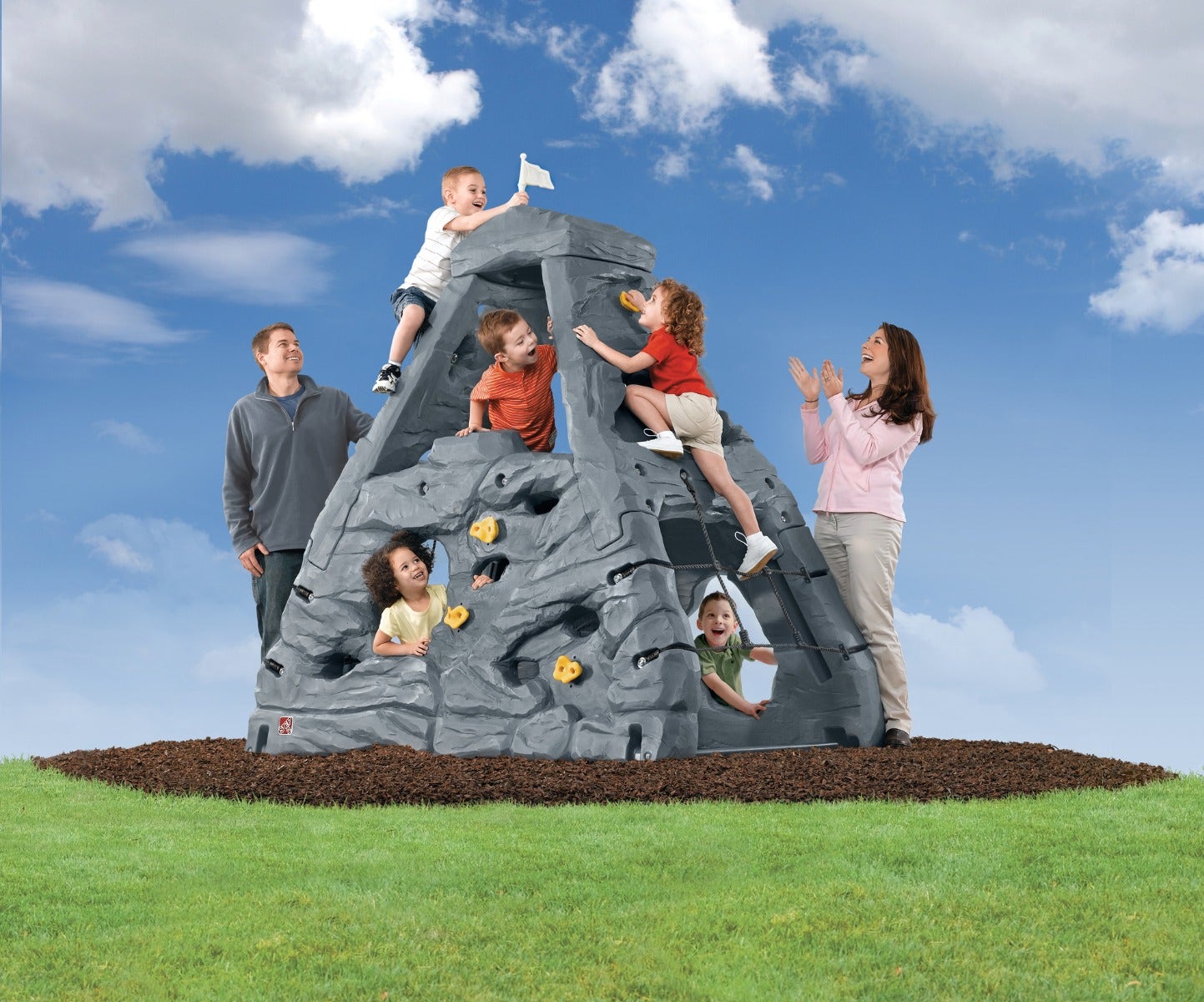 Skyward Summit with kids playing outdoors