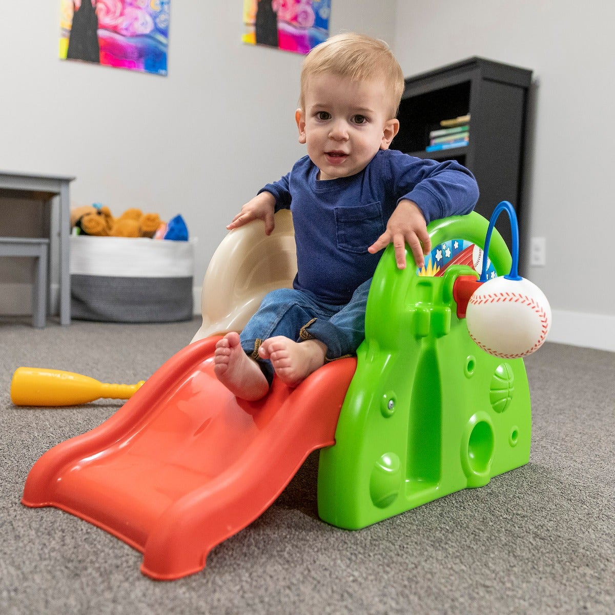 Sports-tastic Activity Center boy sliding