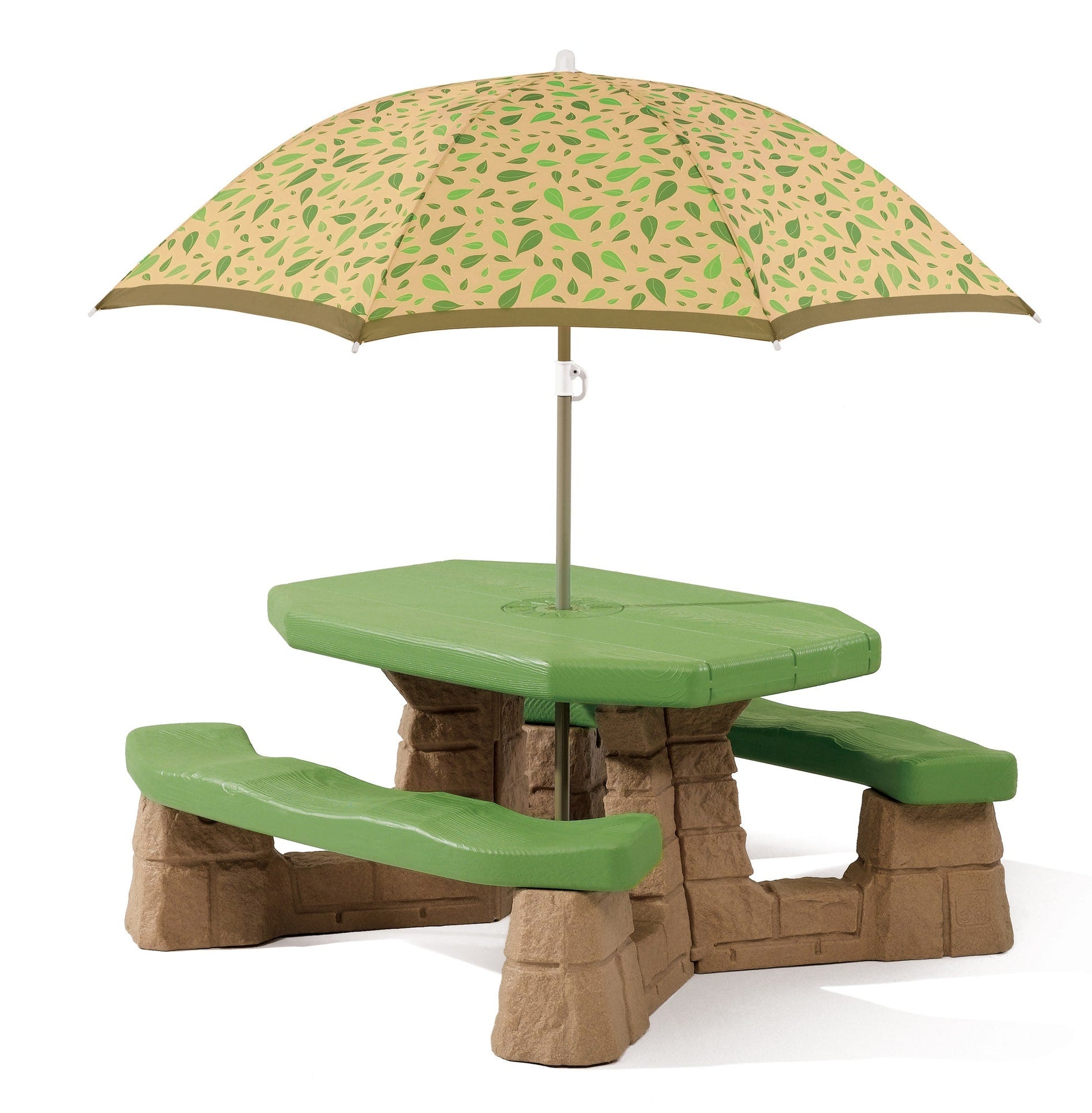 Naturally Playful™ Picnic Table with Leaf  Umbrella 