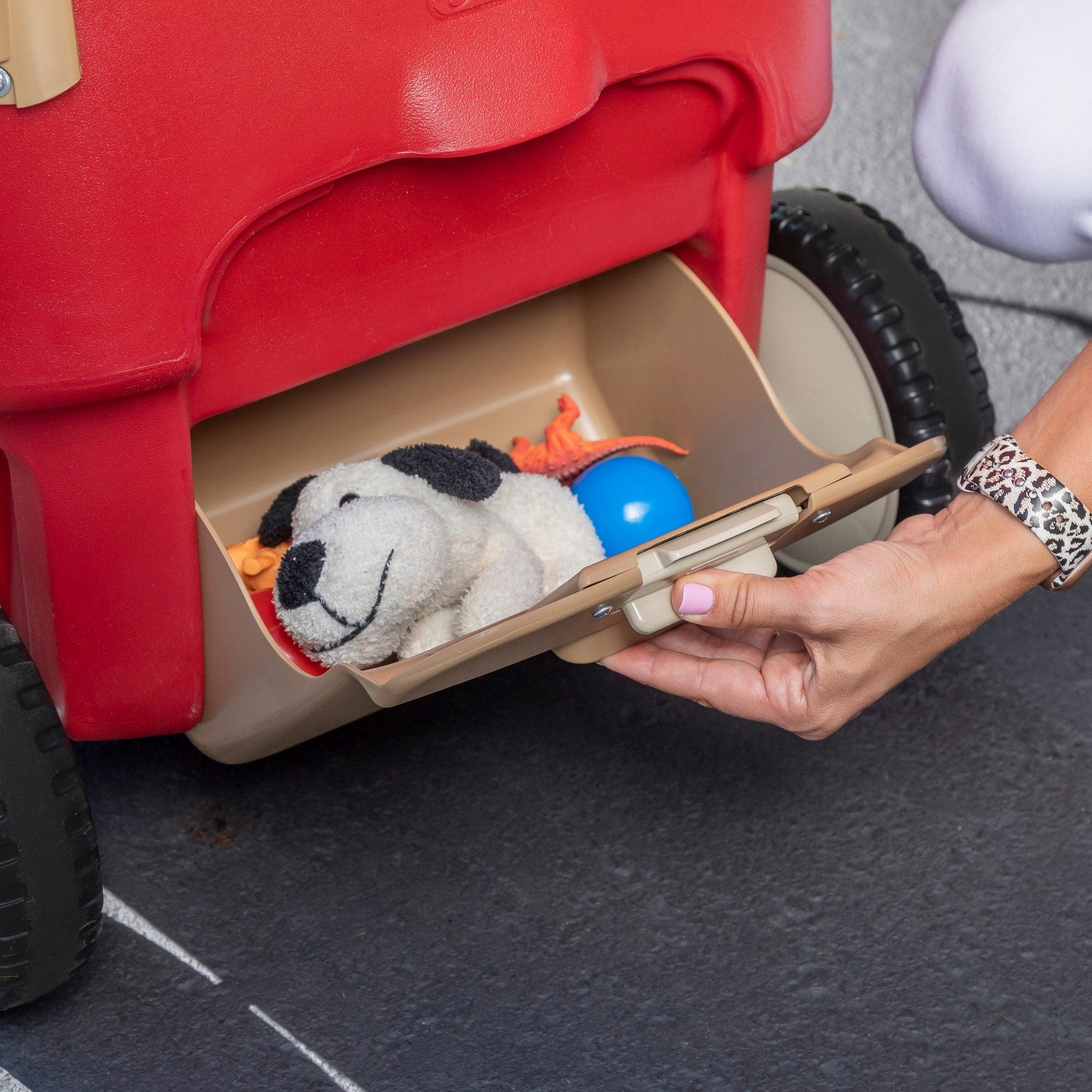 All Around Canopy Kids Wagon rear storage compartment