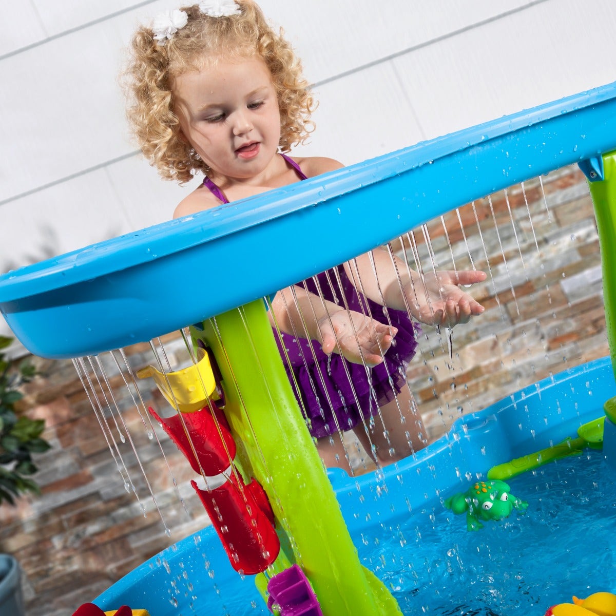 Rain Showers Splash Pond Water Table W/Umbrella Rain